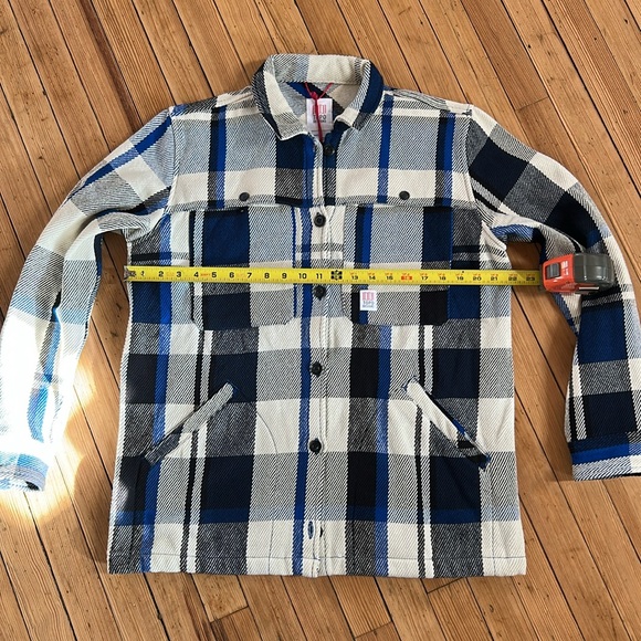 Topo Designs Mountain Shirt Jacket - Natural/black Plaid - Large - Picture 3 of 4